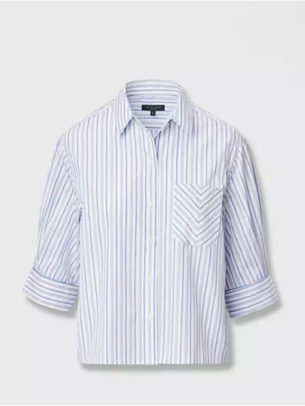 Rag & Bone Lucia Striped Poplin Shirt XXS